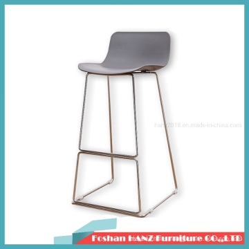 Plastic Bar with Steel Stainess Base Bar Furniture Bar Stool Chair with Back